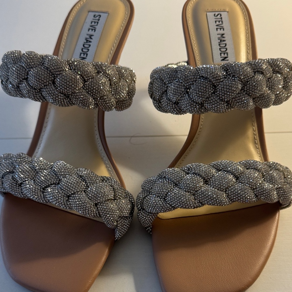 Steve Madden Metallic and Tan Women's Sandals 8.5